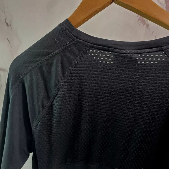 Columbia Shirt Womens Large Black Long Sleeve Tech Running Hiking Mesh Crew - Picture 6 of 13